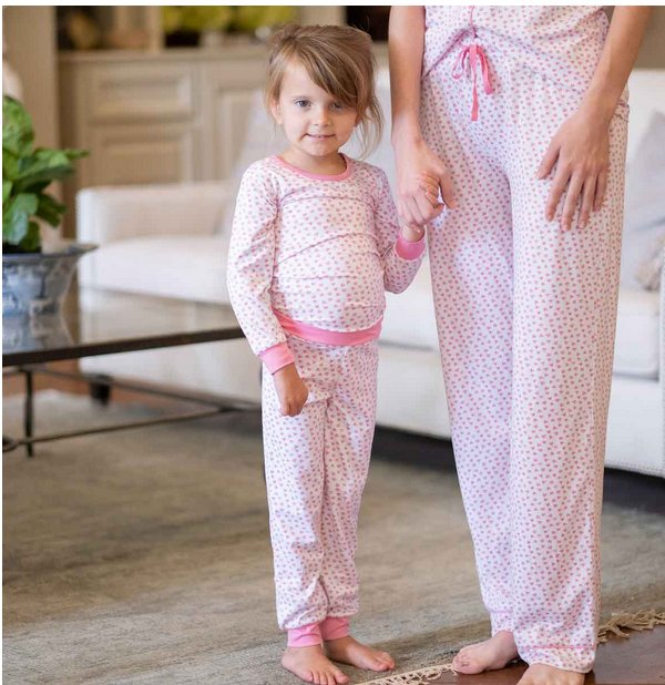 Pink heart pajamas