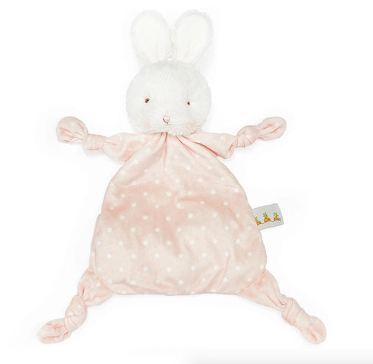 Pink and White Dot Bunny Lovey