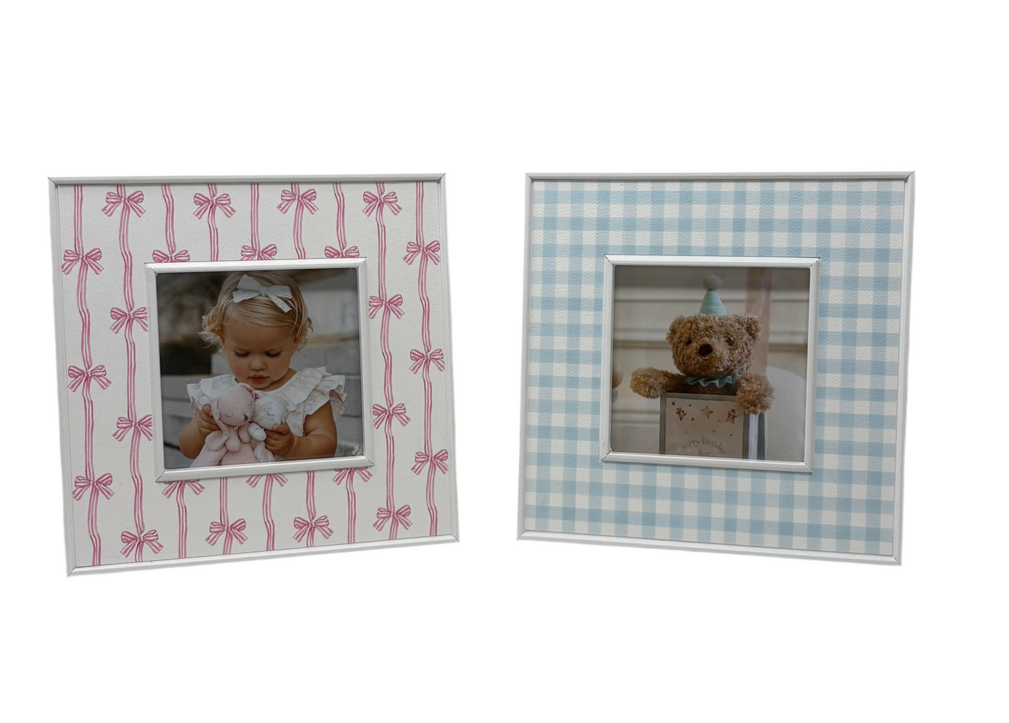 Rosanne Beck - Handpainted Photo Frame - Pink or Blue