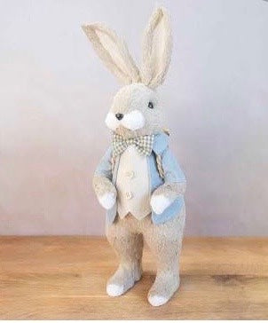 Light blue standing bunny with bow tie
