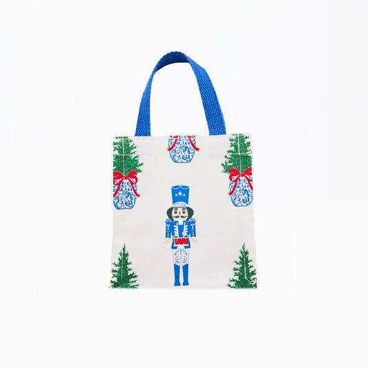 Petit Carry Tote Bag - Blue Nutcracker