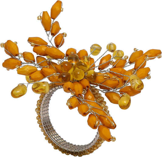 Napkin Rings with Gold Beads