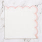 Pink Scallop Cloth Dinner Napkin - Set of 4