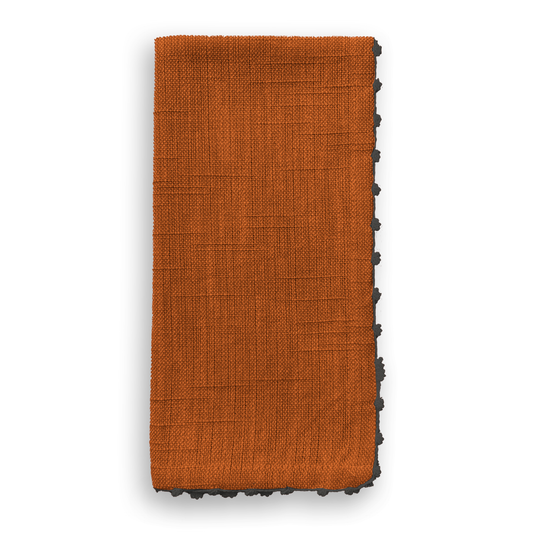 Cloth Napkin - Rust Knotted Edge - Set of 4
