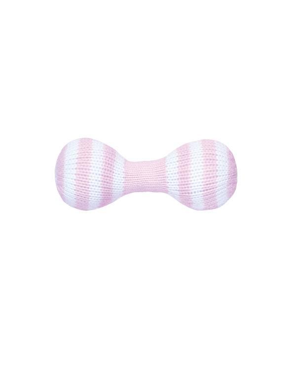 Zubels - Dumbbell Hand-Knit Rattle - Pink or Blue