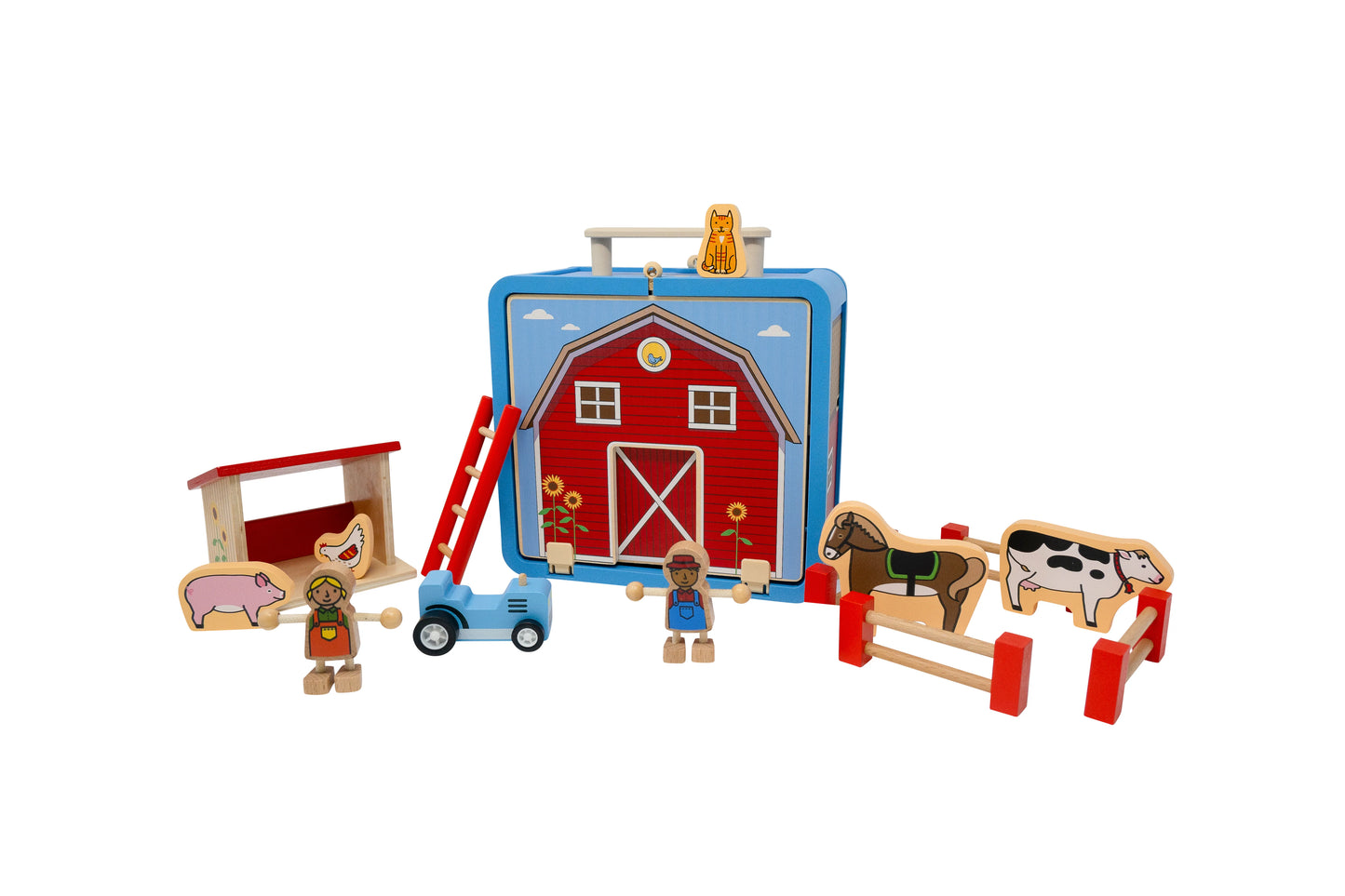 Wooden Toy Suitcase Barn