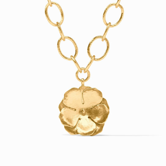 Julie Vos - Gold Link Necklace with Flower