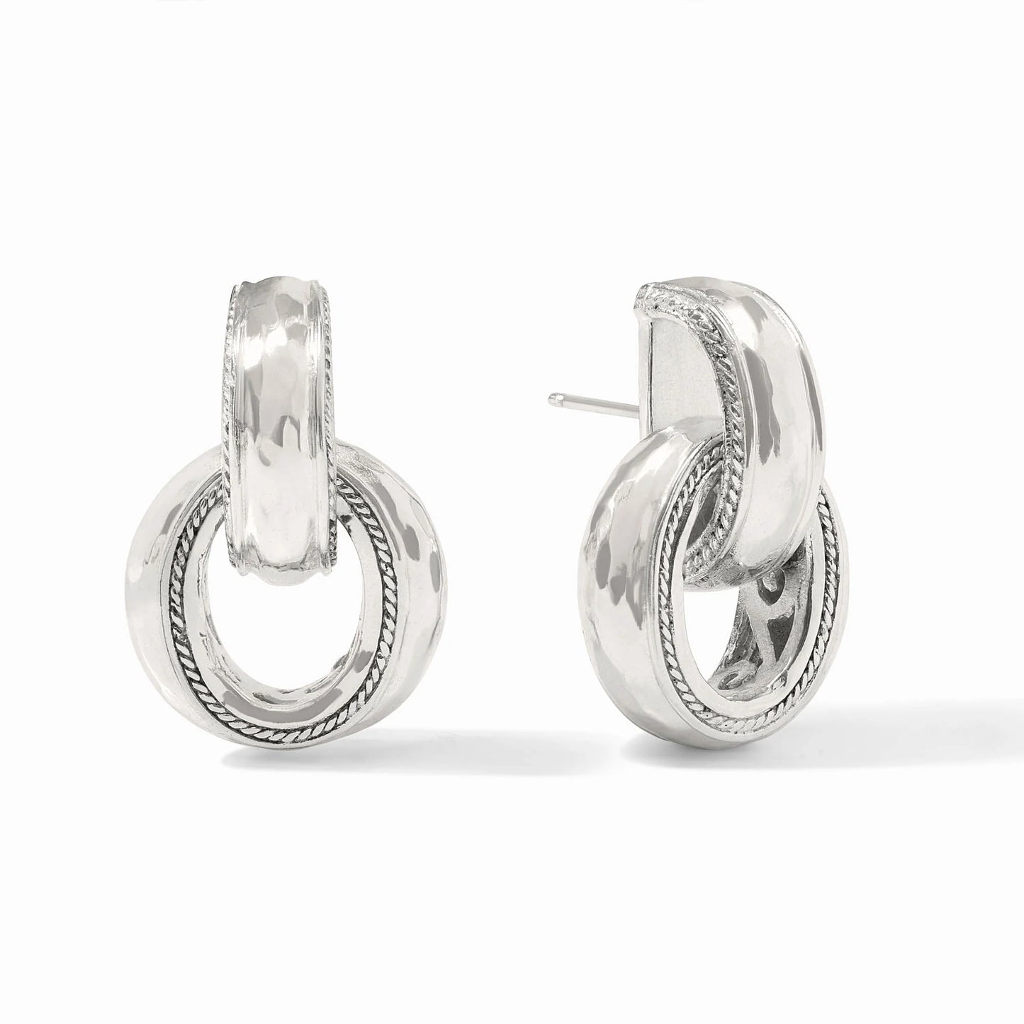 Julie Vos - Chunky Silver Earring with Twisted Wire Detail