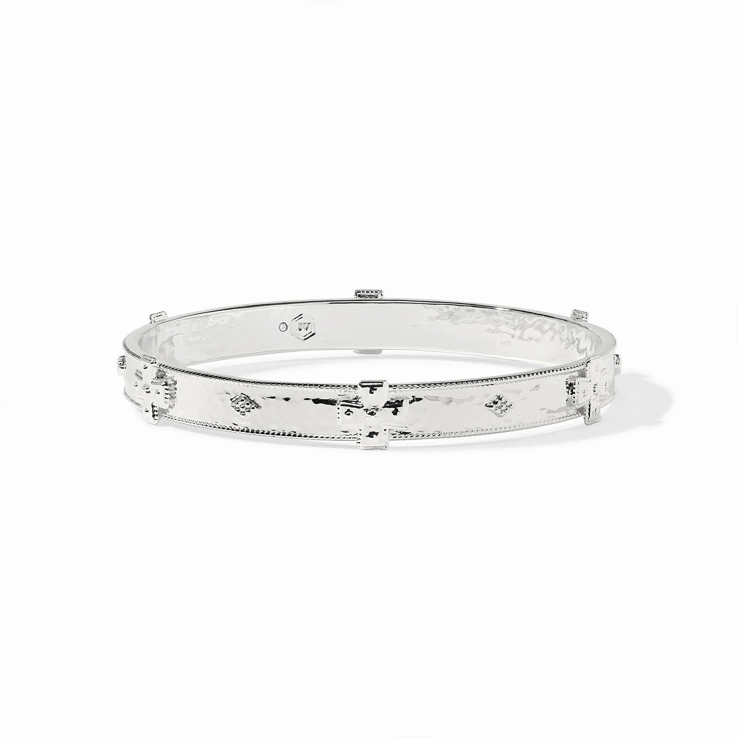 Julie Vos - Silver Bangle with Cross Detail