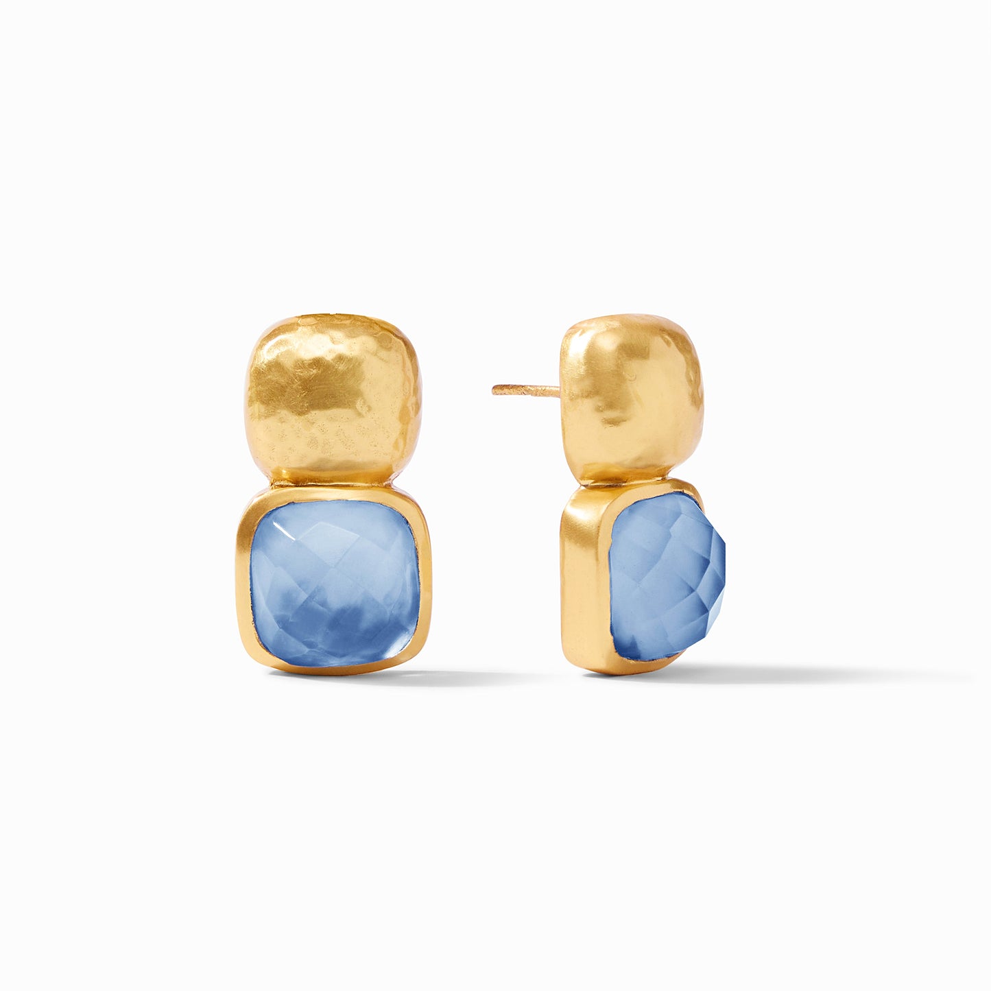 Julie Vos - Stacked Square Earrings with Gemstones