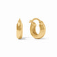 Julie Vos - 2-in-1 Gold Hoops with Hammered Detail