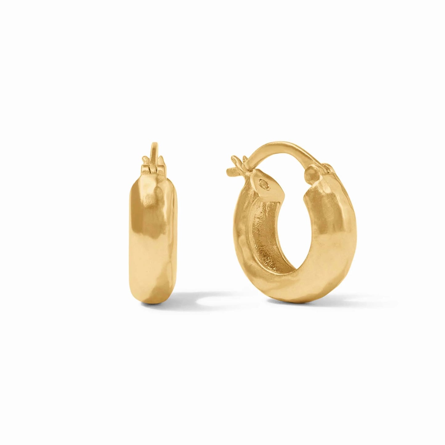 Julie Vos - 2-in-1 Gold Hoops with Hammered Detail