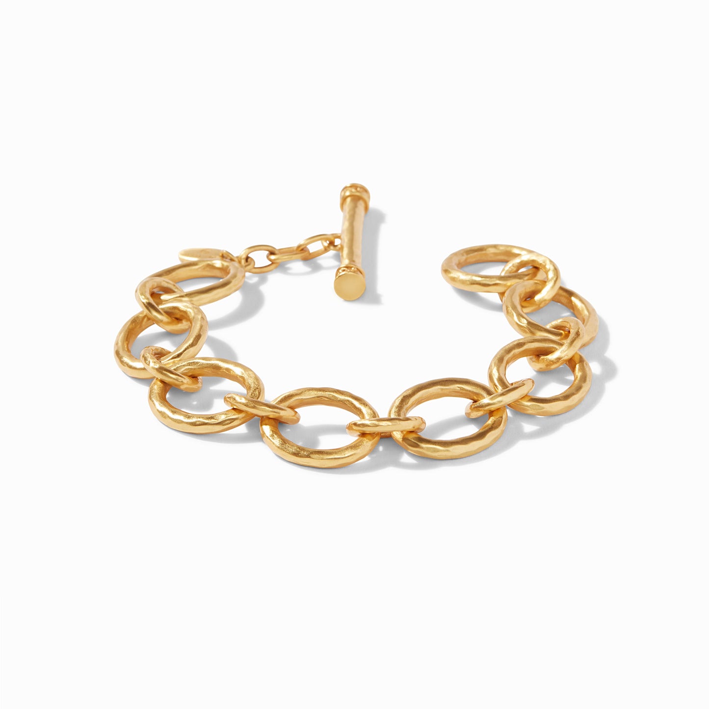 Julie Vos - Hammered Silver or Gold Link Bracelet