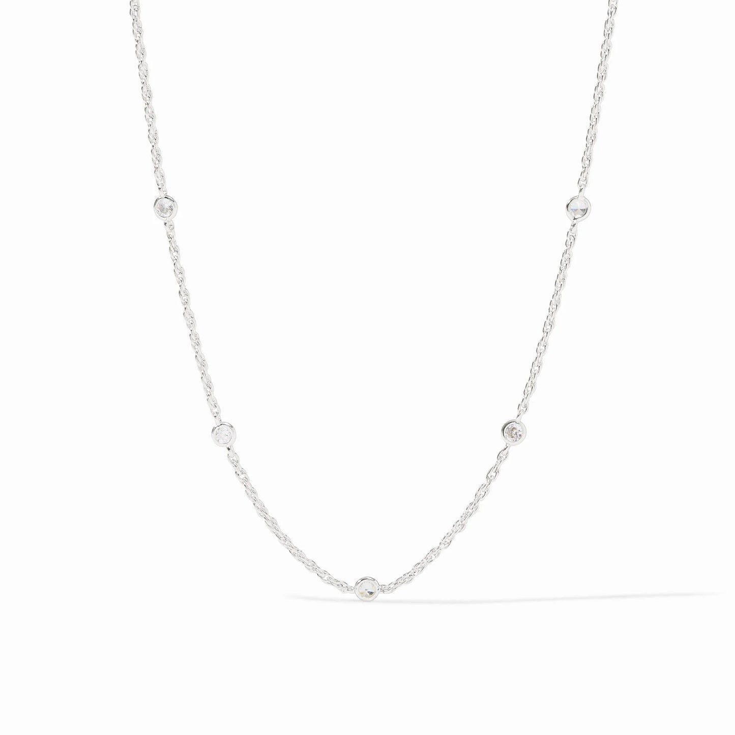 Julie Vos - Delicate Gold or Silver Necklace with CZ