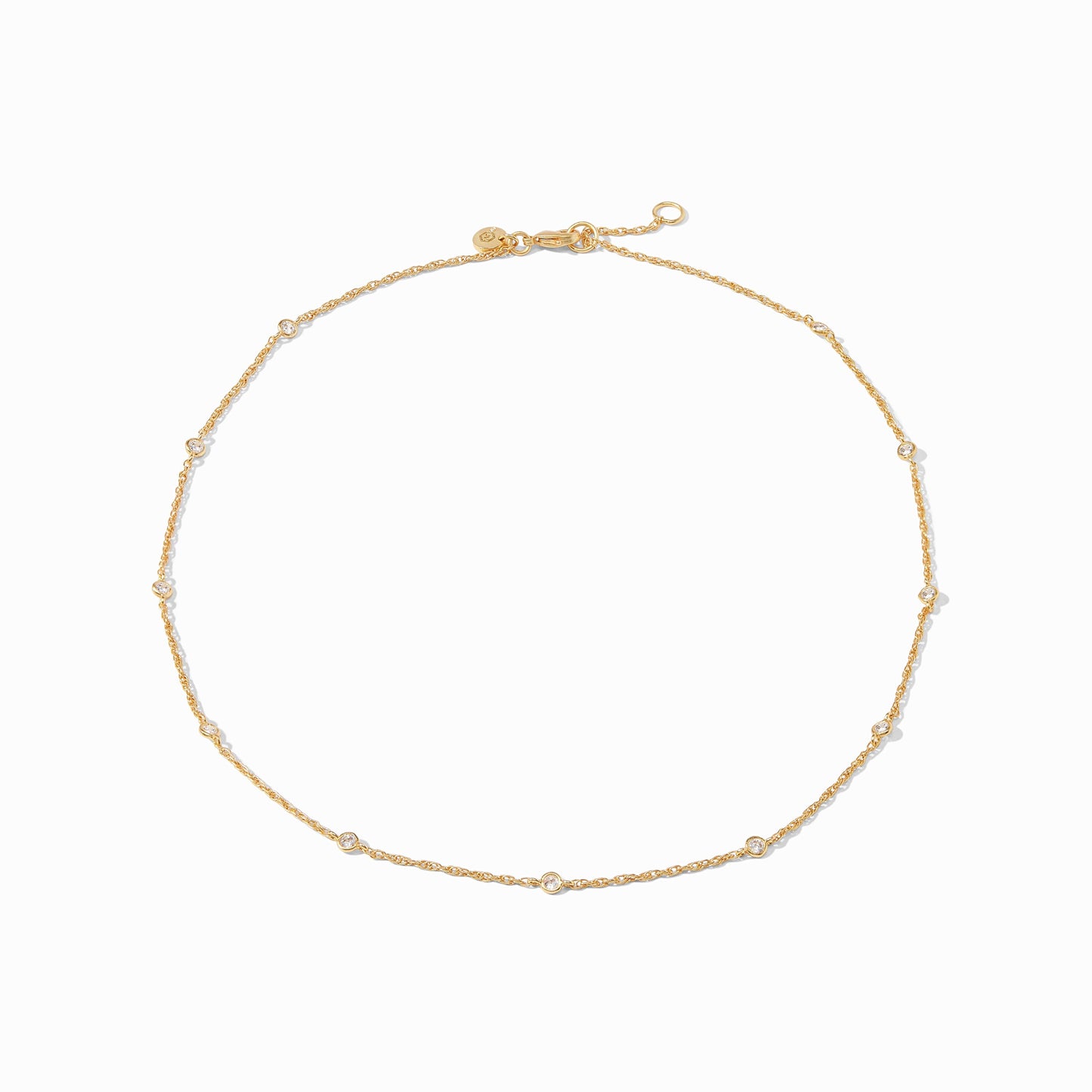 Julie Vos - Delicate Gold or Silver Necklace with CZ