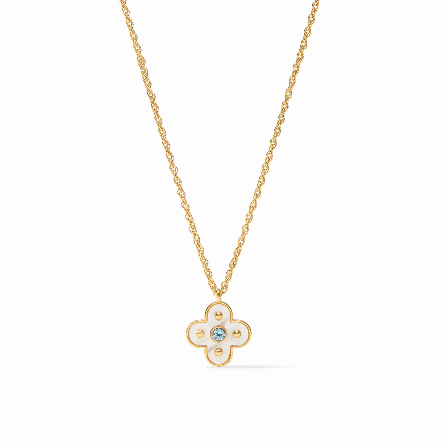 Julie Vos - Gold Chain Necklace with Mother of Pearl Charm