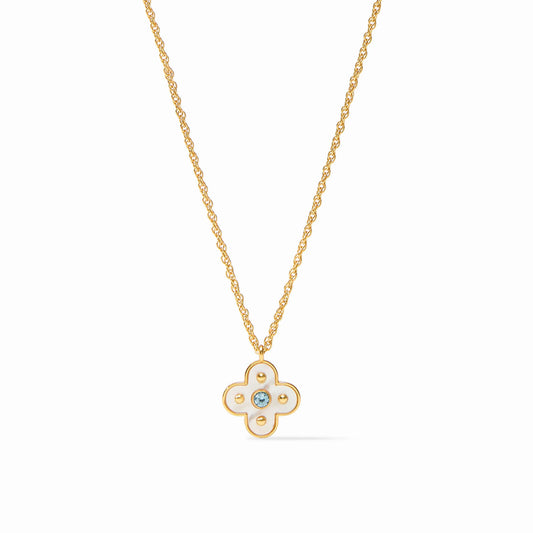 Julie Vos - Gold Chain Necklace with Mother of Pearl Charm