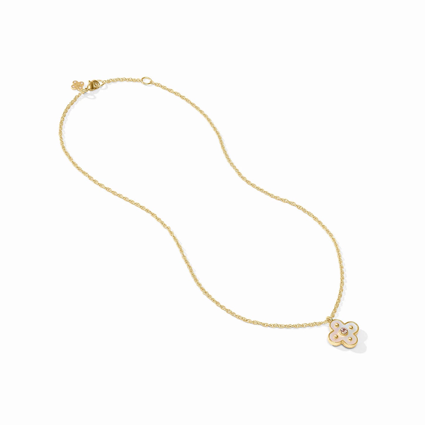 Julie Vos - Gold Chain Necklace with Mother of Pearl Charm