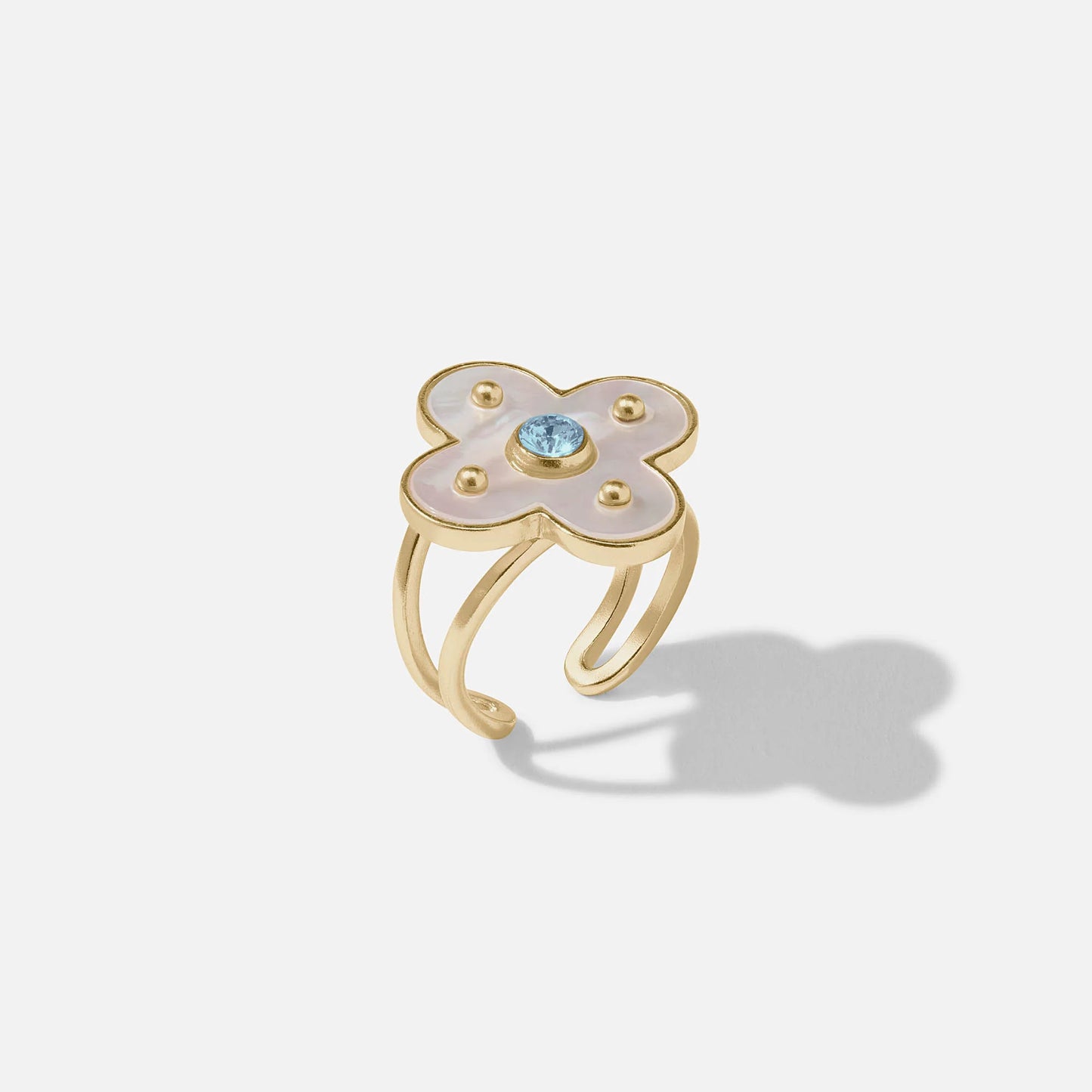 Julie Vos - Gold Mother of Pearl Charm Ring