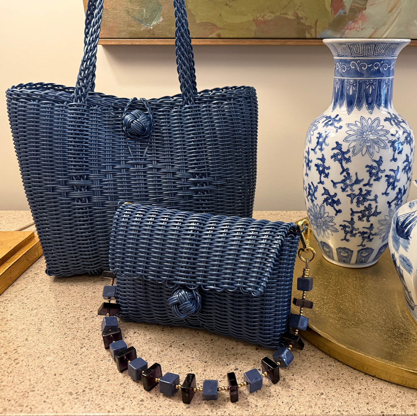 Lilley Line - Handmade Woven Tote - Multiple Colors