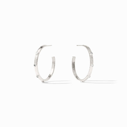 Julie Vos - Hoop with Gemstones - Gold or Silver