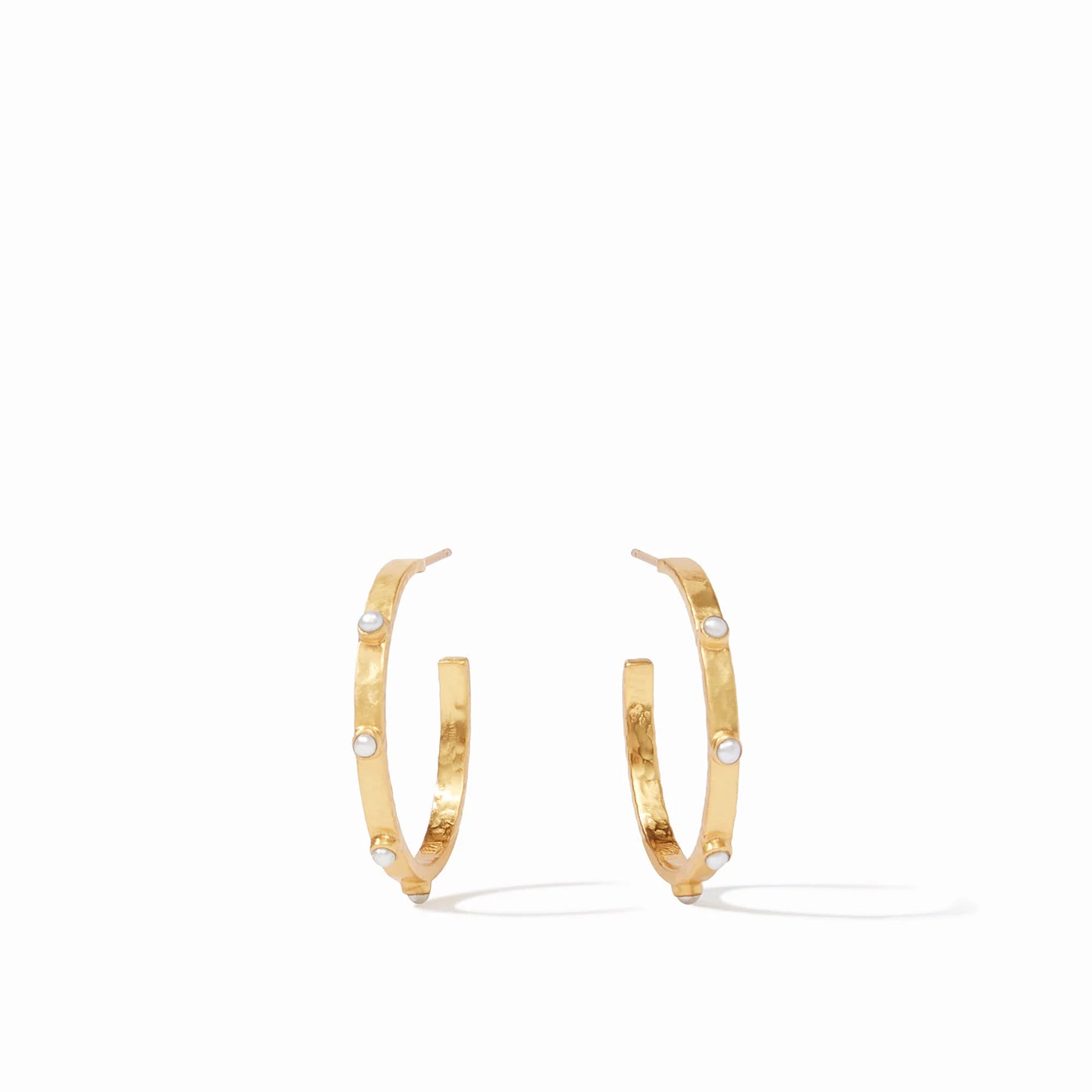 Julie Vos - Hoop with Gemstones - Gold or Silver
