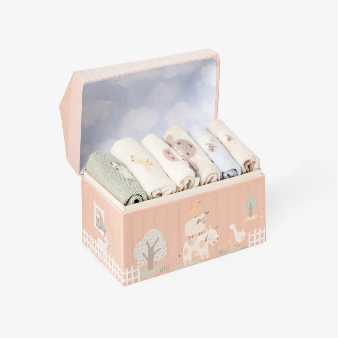 Elegant Baby - On the Farm - Baby Socks - 6 pack