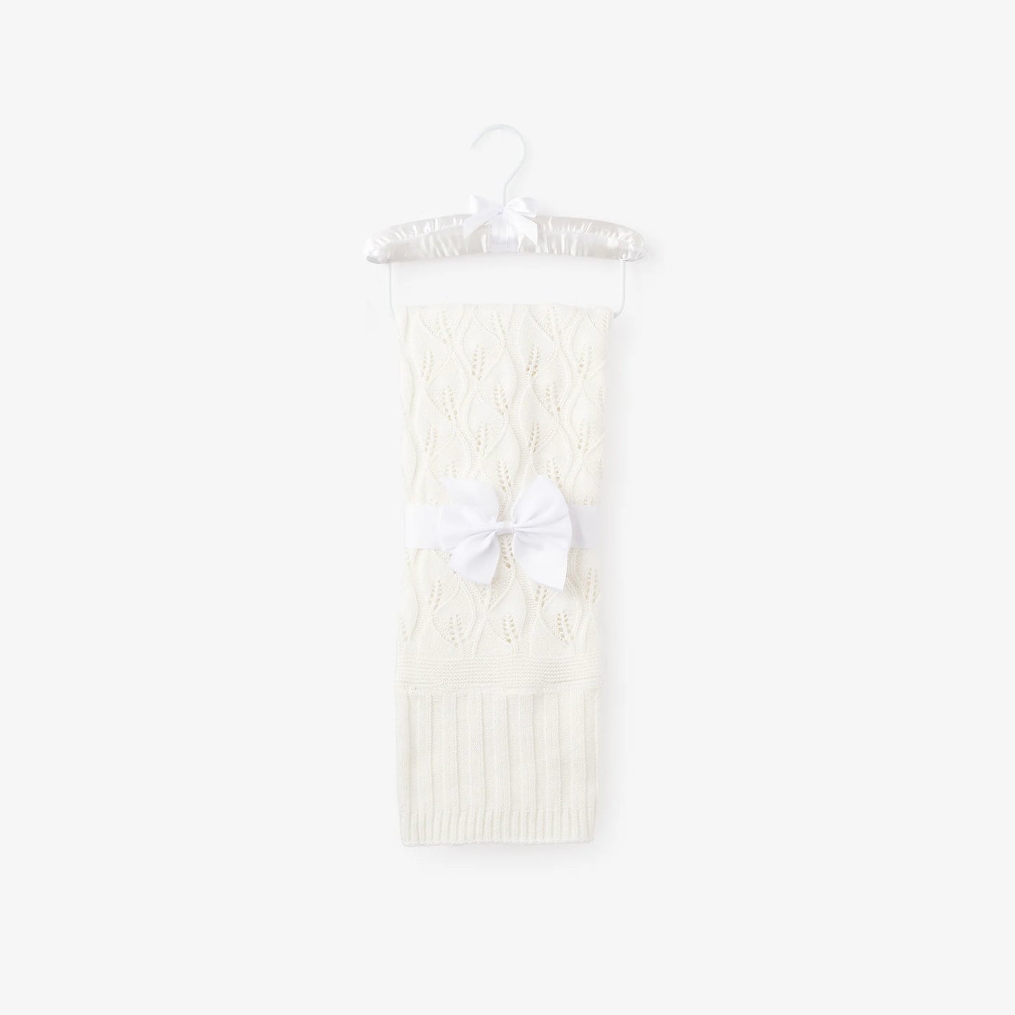 Elegant Baby - White Christening Blanket
