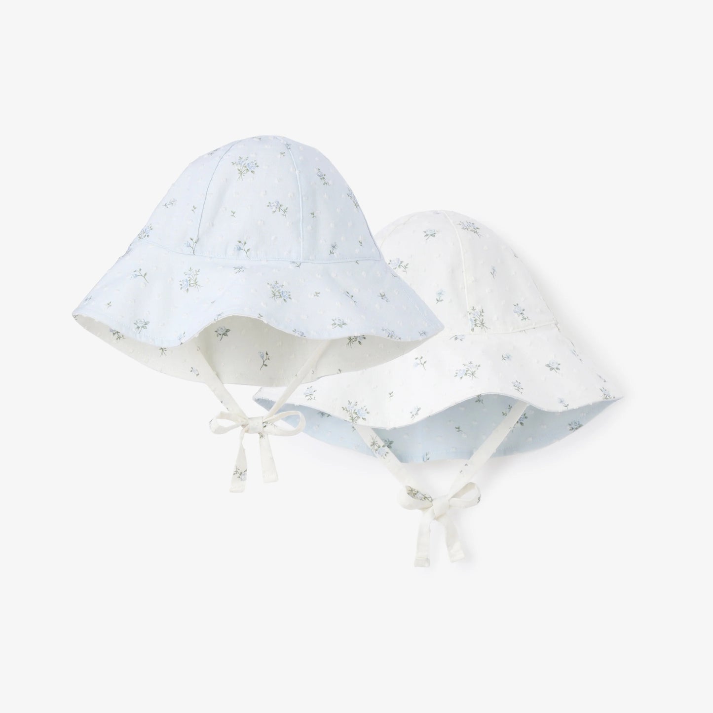 Elegant Baby - Blue Rose Swiss Dot Bubble + Matching Hat