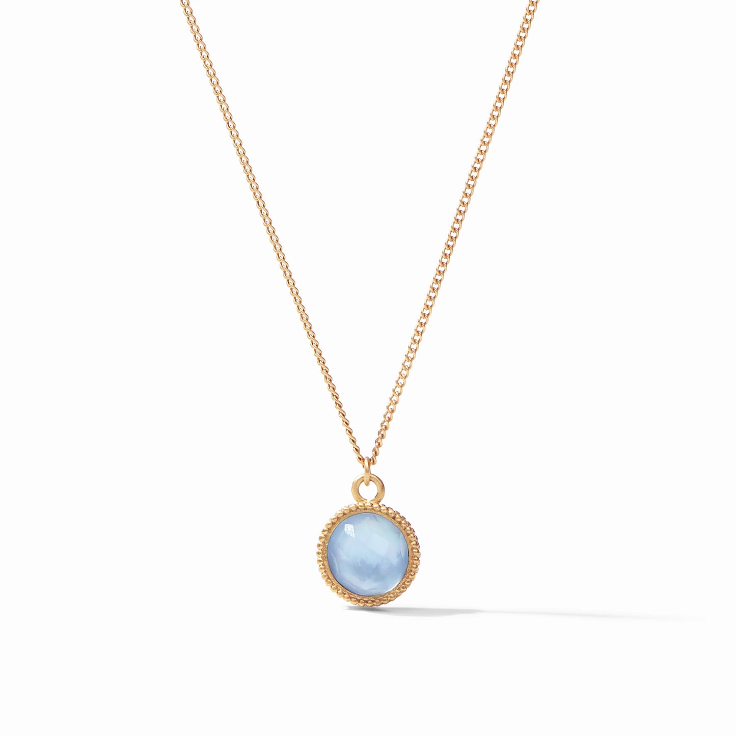 Julie Vos - Gemstone Necklace with Fleur-de-Lis on Reverse