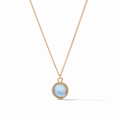 Julie Vos - Gemstone Necklace with Fleur-de-Lis on Reverse