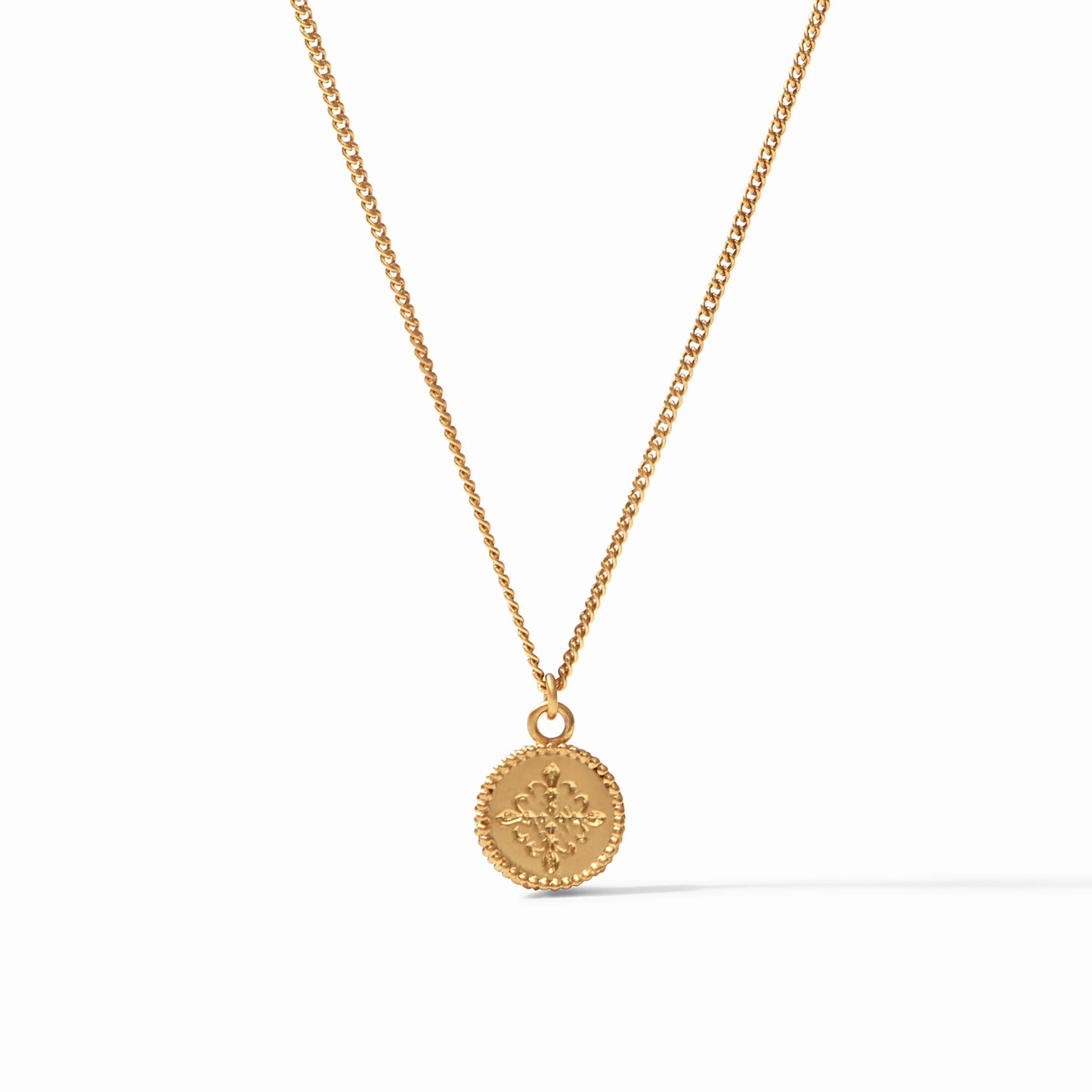 Julie Vos - Gemstone Necklace with Fleur-de-Lis on Reverse