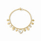 Julie Vos - Gold Link Necklace with Many Heart Charms