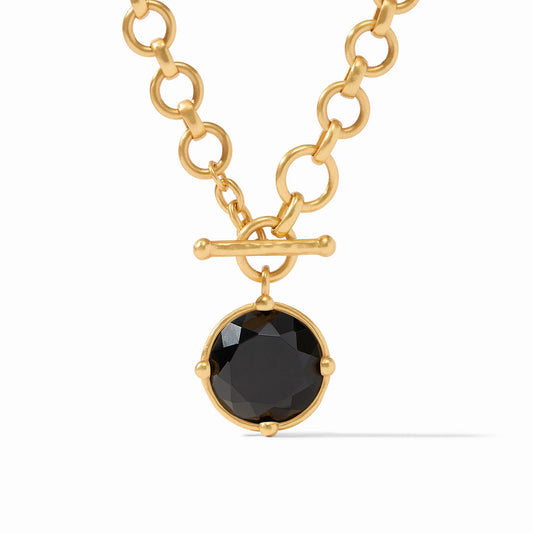 Julie Vos - Petite Gemstone Necklace with Honeybee on Reverse