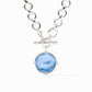 Julie Vos - Petite Gemstone Necklace with Honeybee on Reverse