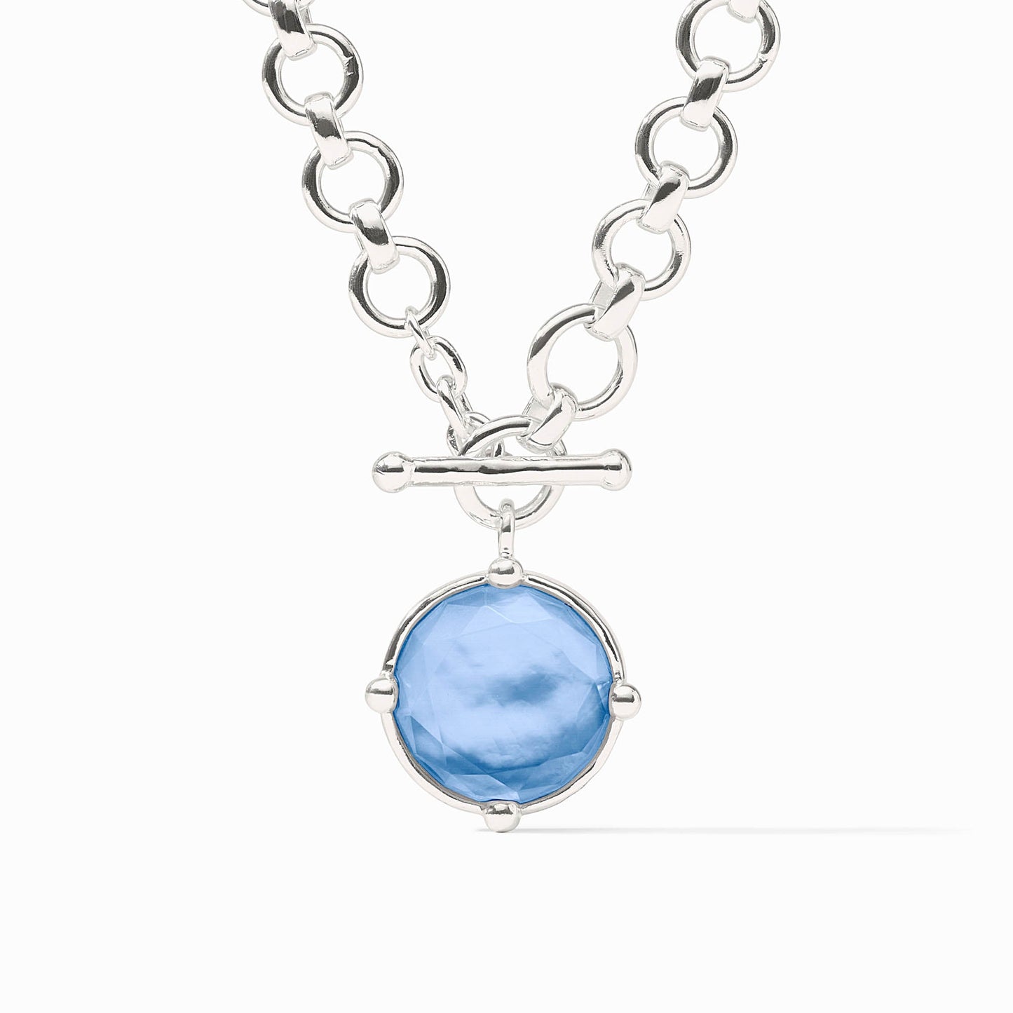 Julie Vos - Petite Gemstone Necklace with Honeybee on Reverse