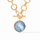 Julie Vos - Chunky Gemstone Necklace with Honeybee on Reverse