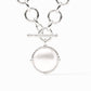 Julie Vos - Chunky Gemstone Necklace with Honeybee on Reverse