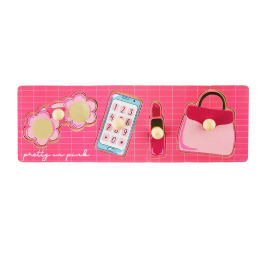 Pretty in Pink Wooden Puzzle