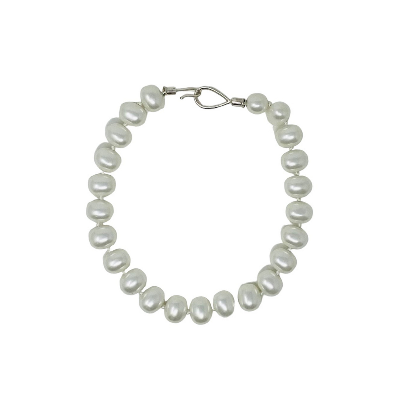Catherine Canino Pearl Necklace with Silver Clasp