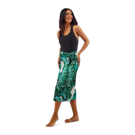 Sarong with Palm Leaf Printed Design