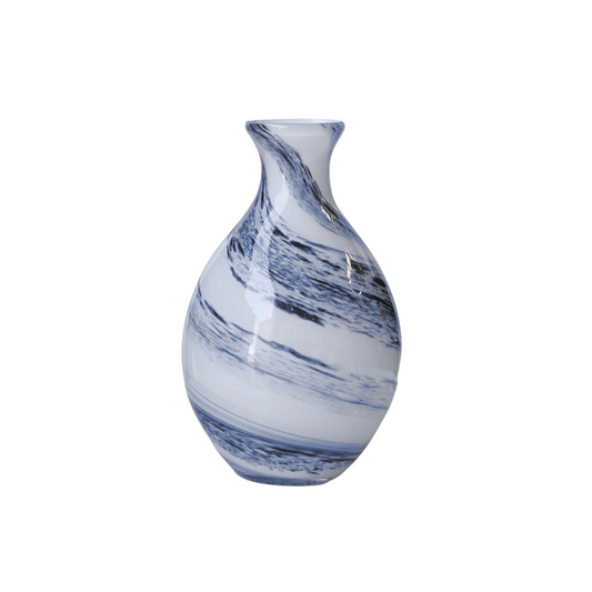 Blue and White Swirl Vase