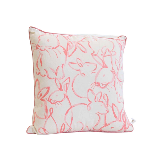 Pink and White Bunny Pillow