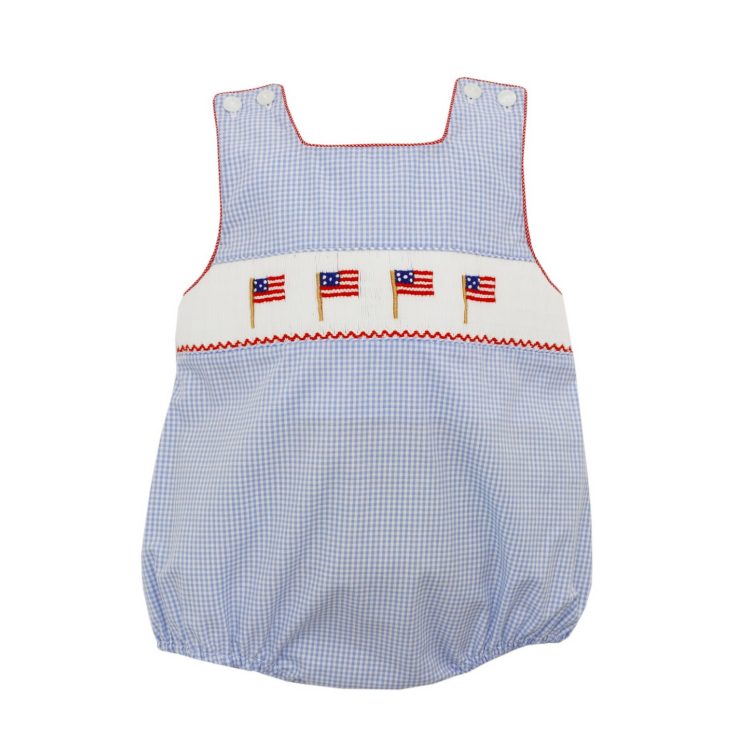 American Flag Smocked Bubble