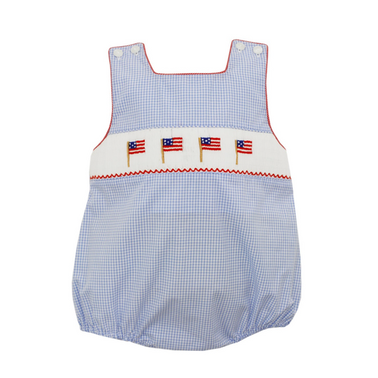 American Flag Smocked Bubble
