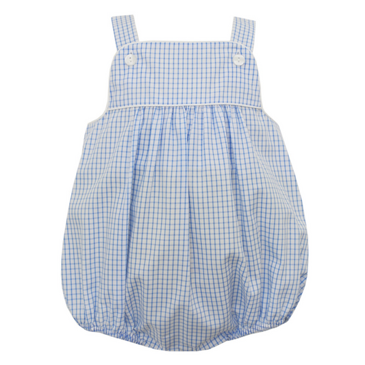 Blue and White Gingham Check Bubble