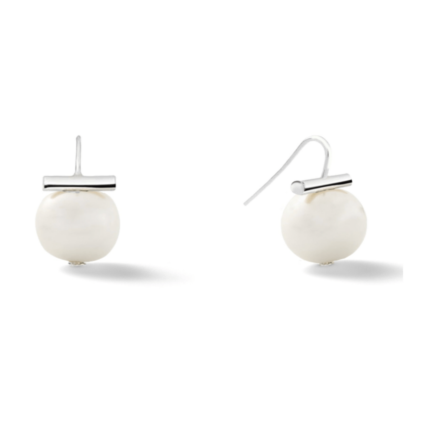 Catherine Canino Pearl Earring in Silver