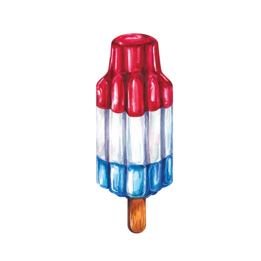 Red White and Blue Rocket Popsicle Placecard