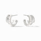 Julie Vos - Silver Hoops with Pearl Accents