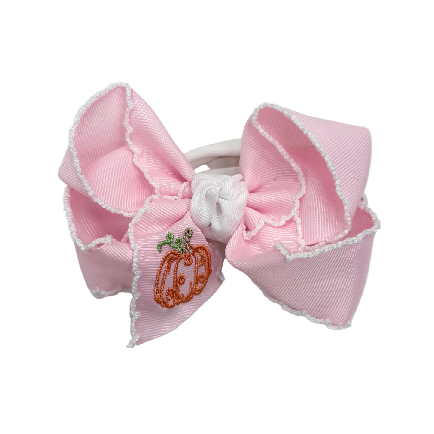 Embroidered Hair Bow - Halloween